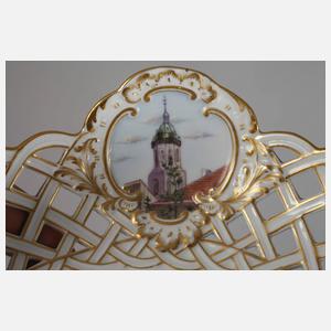 Meissen Durchbruchschale Meißenansichten