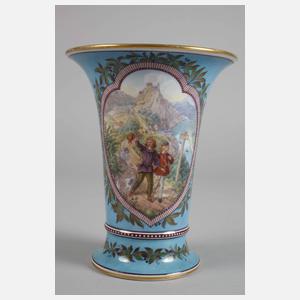 Meissen Trichtervase Landschaftsidyll