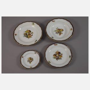 Meissen Speiseservice mit seltener Pilzmalerei