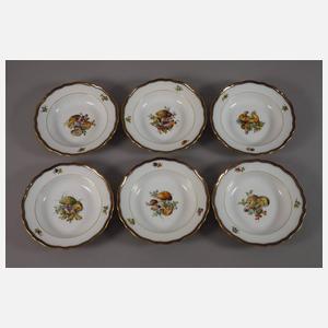 Meissen Speiseservice mit seltener Pilzmalerei