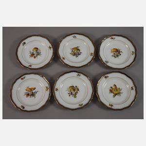 Meissen Speiseservice mit seltener Pilzmalerei