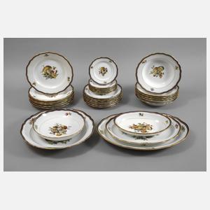 Meissen Speiseservice mit seltener Pilzmalerei