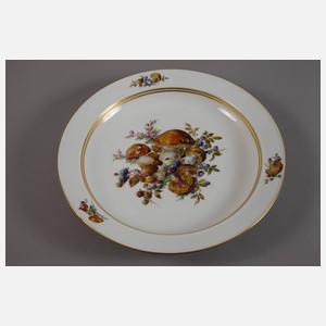 Meissen Anbietplatte mit seltener Pilzmalerei