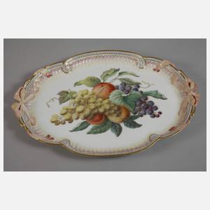 Meissen Schleifenplatte "Reiche Fruchtmalerei"
