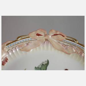 Meissen Schleifenplatte "Reiche Fruchtmalerei"