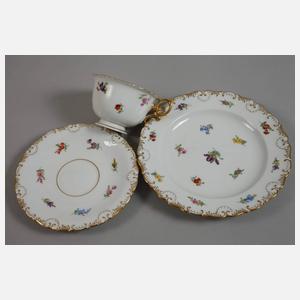 Meissen fünf Gedecke "Muschelrand"
