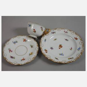 Meissen fünf Gedecke "Muschelrand"