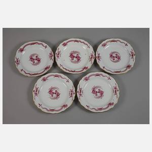 Meissen elf Dessertteller "Reicher Drache"