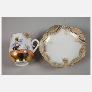 Meissen Mokkatasse mit Untertasse "1001 Nacht"