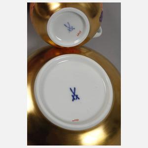 Meissen Mokkatasse mit Untertasse "1001 Nacht"