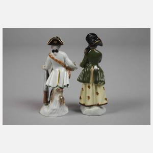 Meissen-Miniaturen "Jäger" und "Jägerin"