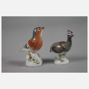 Meissen drei Miniatur-Vögel und Rosenthal Delphin