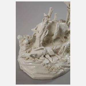 Nymphenburg Tafelaufsatz "Wildschweinhatz"