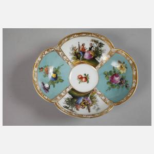 Potschappel Doppelhenkeltasse Figurenmalerei