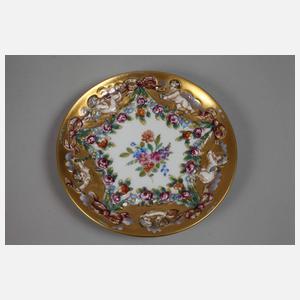 Thüringen Prunkterrine und Tasse Capodimonte-Stil