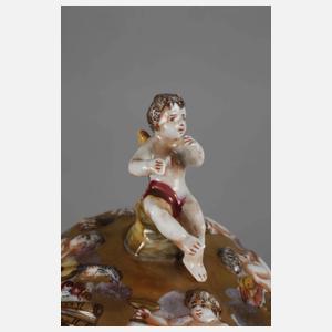 Thüringen Prunkterrine und Tasse Capodimonte-Stil