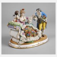 Volkstedt Rokokopaar mit Amorette111