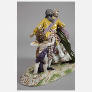 Liebespaar beim Blinde-Kuh-Spiel