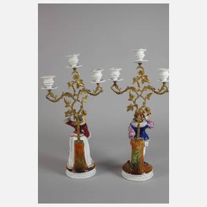 Paar Kostümfiguren als Kerzenleuchter