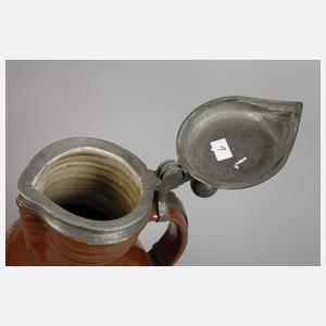 Bunzlauer Birnenkanne mit Sachsenwappen