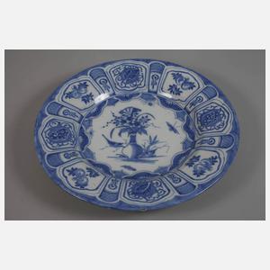 Große Wandplatte Fayence