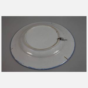 Große Wandplatte Fayence