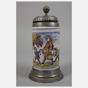 Seltener Thüringer Fayencewalzenkrug