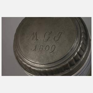 Seltener Thüringer Fayencewalzenkrug