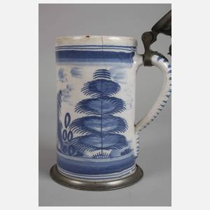 Wuchtiger Fayencewalzenkrug