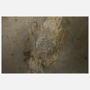 Hochdicker Fayencewalzenkrug mit Postkutsche