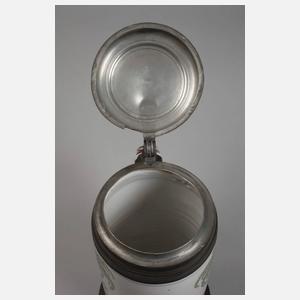 Erfurter Fayencewalzenkrug mit Chinoiserien