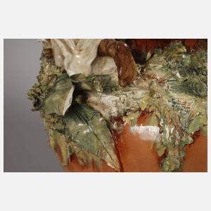 Große Historismusvase mit Jagdszene