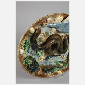 Schaugericht Wandteller mit Wassertieren