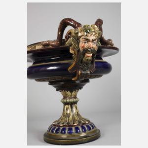 Großer Tafelaufsatz Majolika