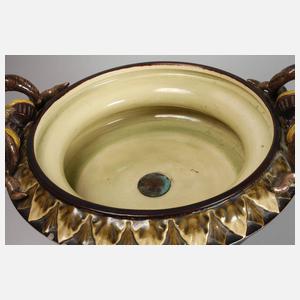 Großer Tafelaufsatz Majolika