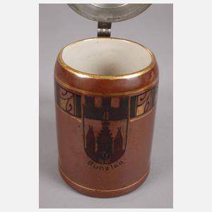 Sechs Bunzlauer Bierkrüge