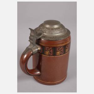 Sechs Bunzlauer Bierkrüge