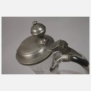 Karaffe mit Fuchs und Hahn