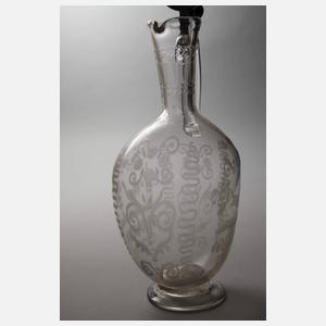 Karaffe mit Fuchs und Hahn