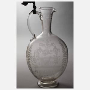 Karaffe mit Fuchs und Hahn