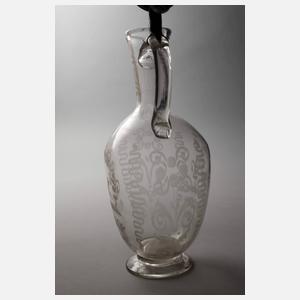 Karaffe mit Fuchs und Hahn