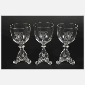 Historismus-Gläserset mit Karaffe