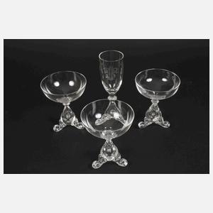 Historismus-Gläserset mit Karaffe