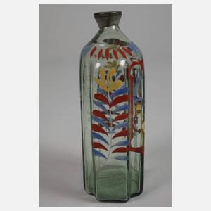 Alpenländische Schnapsflasche der Maurerinnung