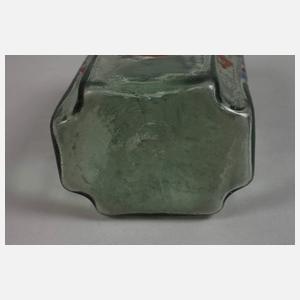 Alpenländische Schnapsflasche der Maurerinnung