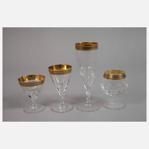 Gläsersatz mit Goldrand