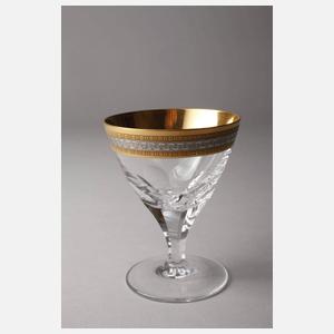 Gläsersatz mit Goldrand