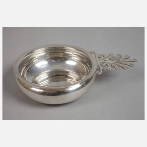 Silberschale und Paar Geflügelmanschetten