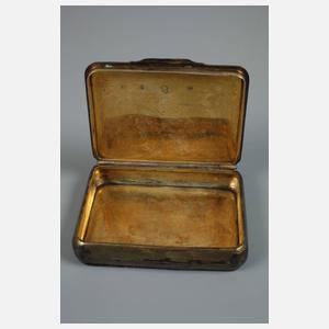 Silber Tabatiere Russland mit bekanntem Denkmal