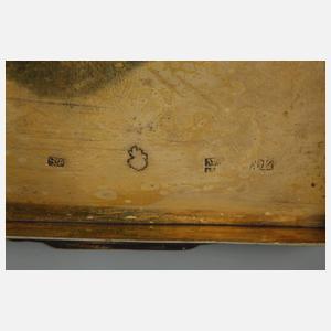 Silber Tabatiere Russland mit bekanntem Denkmal